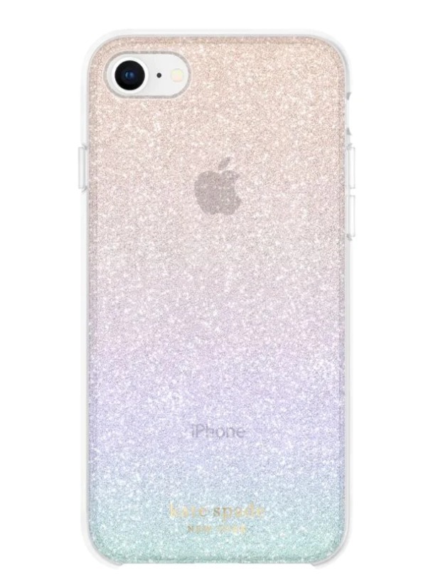 きれい色グリッター★Kate Spade★スマホケース iPhone SE/8/7