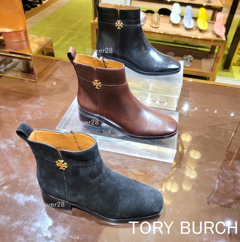 新作【TORY BURCH】サイド エンブレムがイイ EVERLY FLAT BOOT