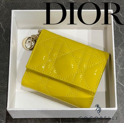 Dior LADY DIOR(ディオール レディ ディオール) 折りたたみ財布 ...