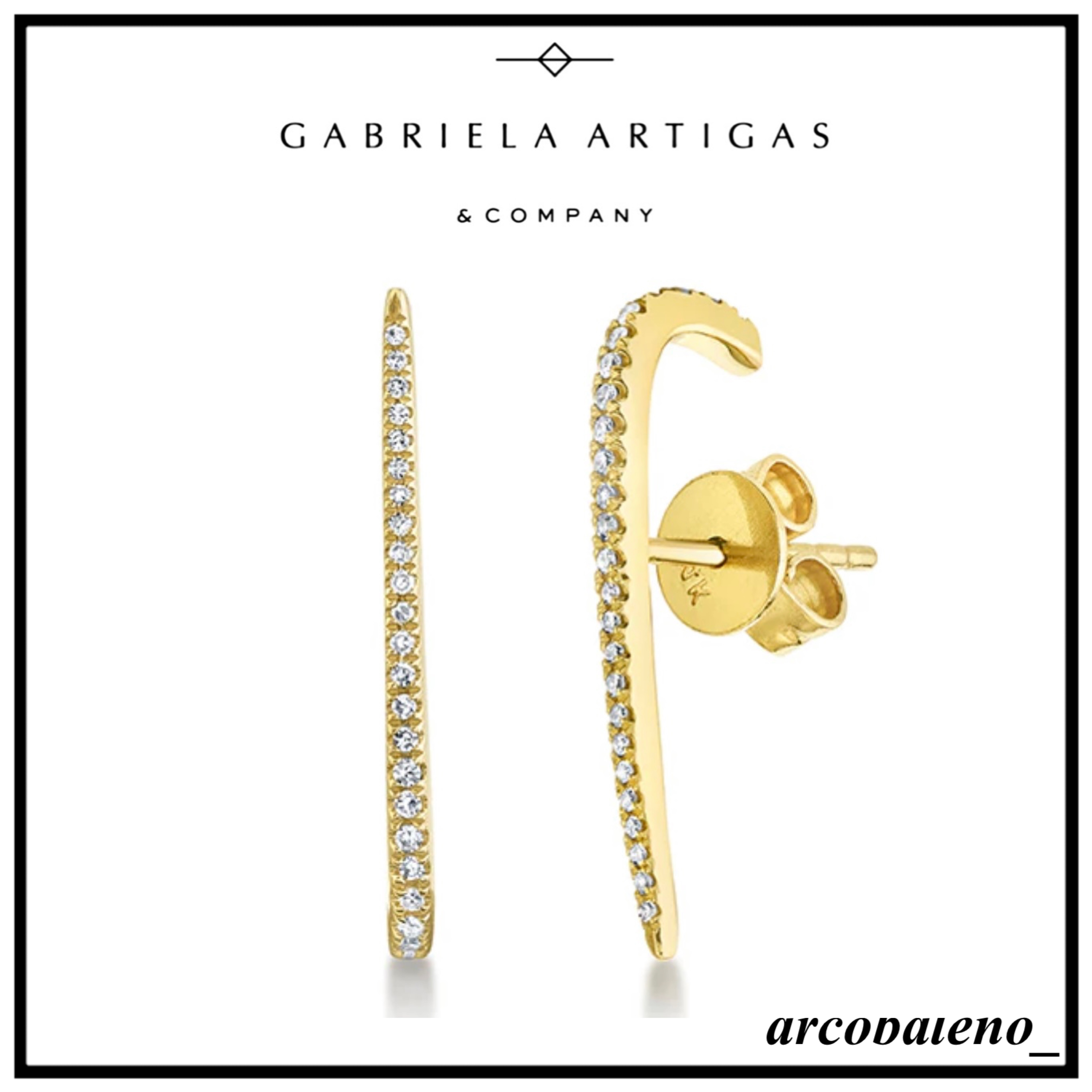 Gabriela Artigas】ピアス Kiba Earrings ダイヤモンド