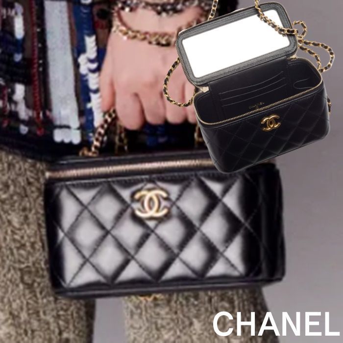 CHANEL ヴァニティー ケース ラムスキン 東京工場 バッグ・カバン