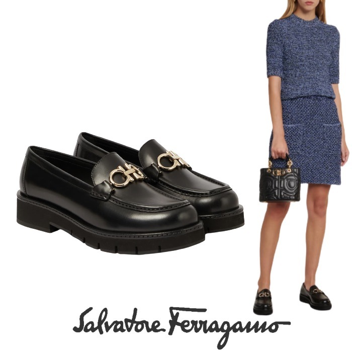話題商品!】SALVATORE FERRAGAMO レザー ローファー - www.computation.ca