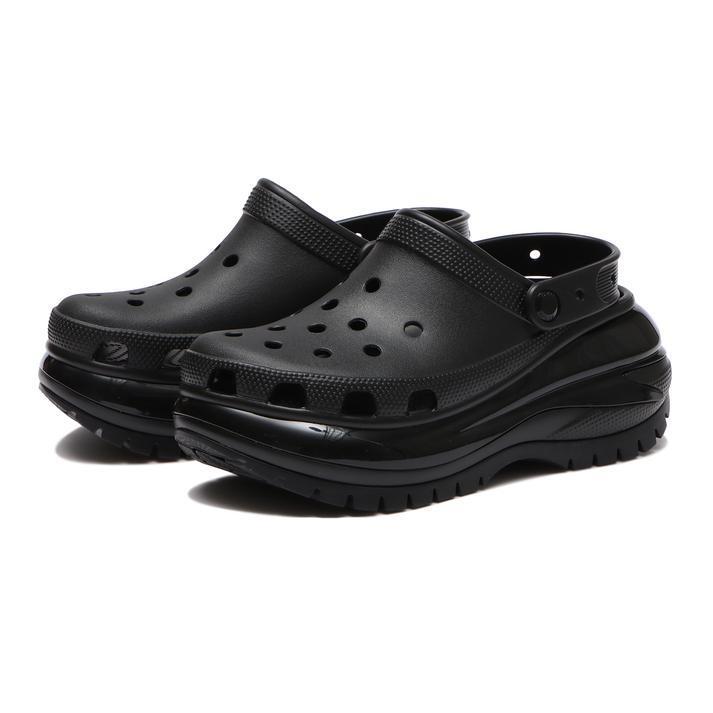 国内配送 CROCS CLASSIC MEGA CRUSH CLOG BLACK
