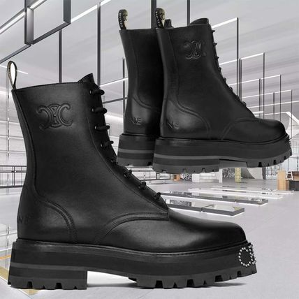 レオパードフラワーブラック CELINE 36.5 22.5 ショートブーツ