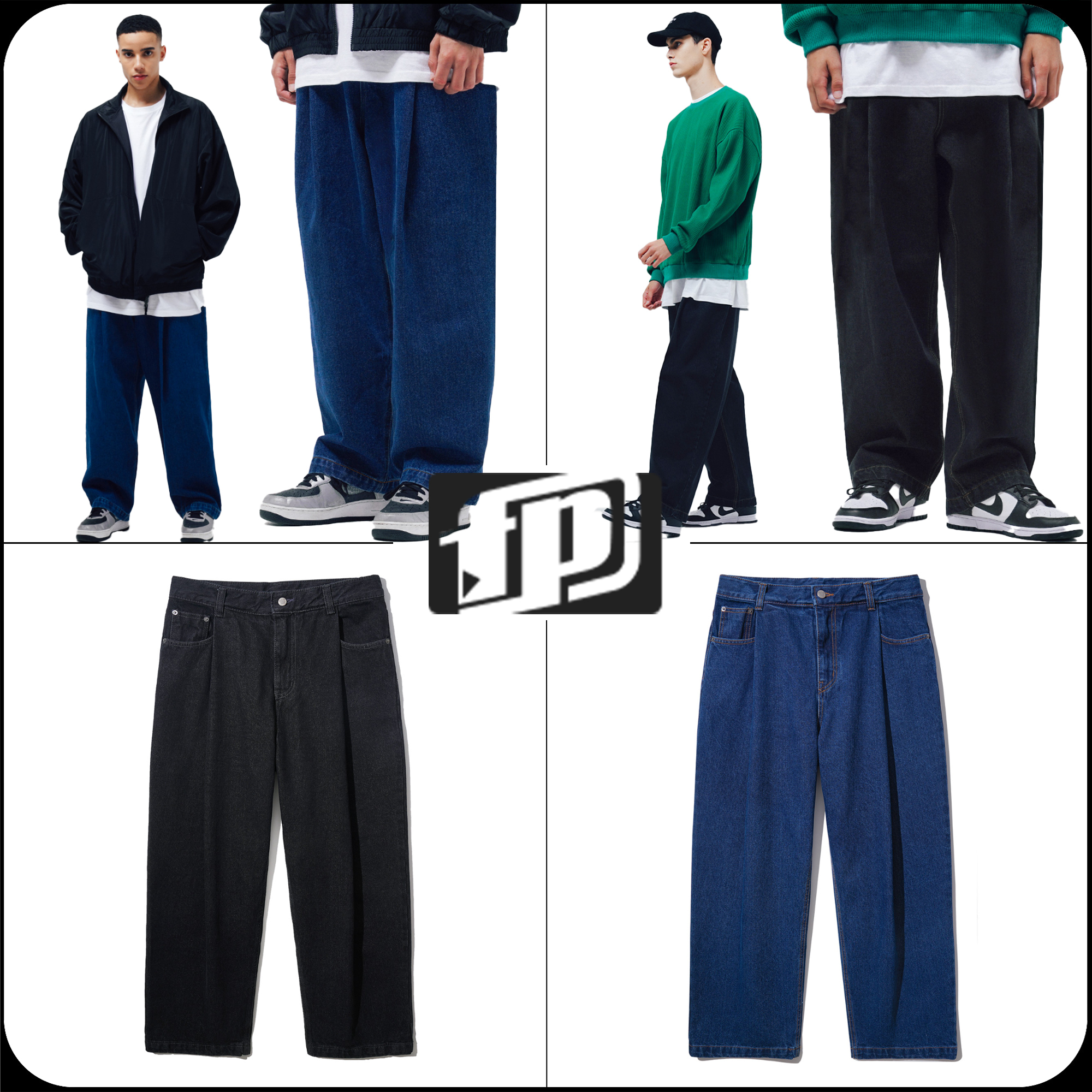 【FEPL】★JENNER ONE-TUCK WIDE DENIM PANTS