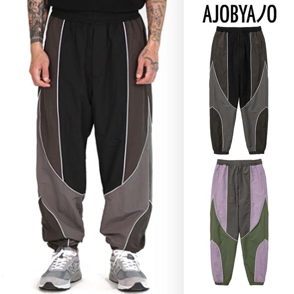 【AJO AJOBYAJO】22FW★ Multi Color Nylon Athletic Pants