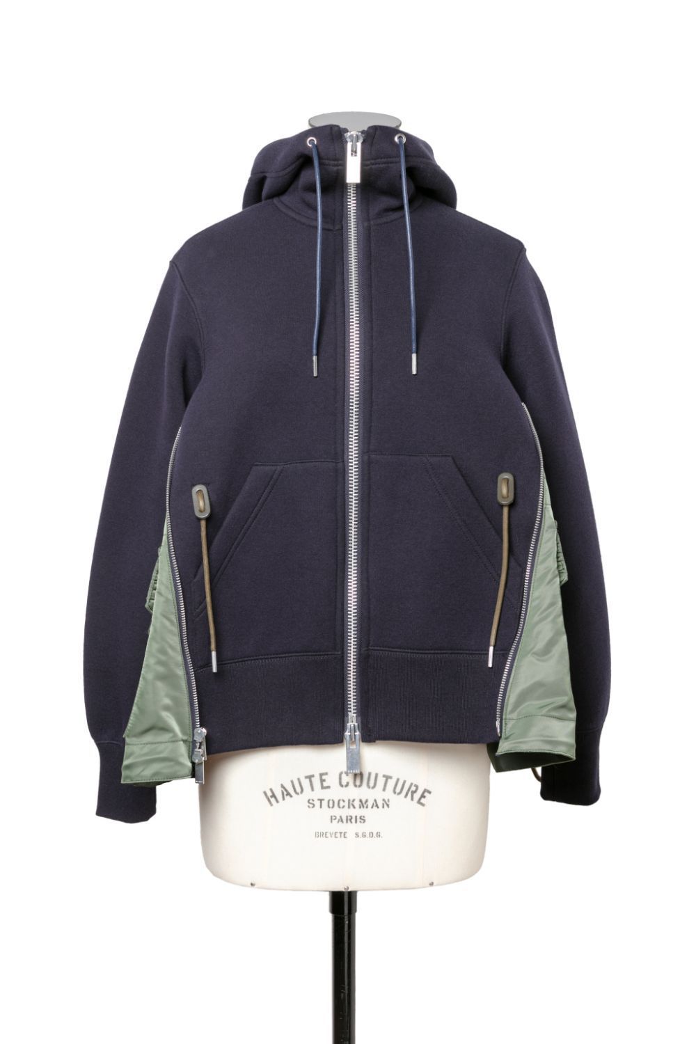 【関税込み】sacai ブラック パネル フーディ ブラック（黒）系 sacai(サカイ) パーカー・フーディ(メンズ