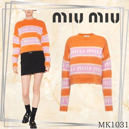 ボーダー MiuMiu x ニット・セーター(レディース) - 海外通販のBUYMA