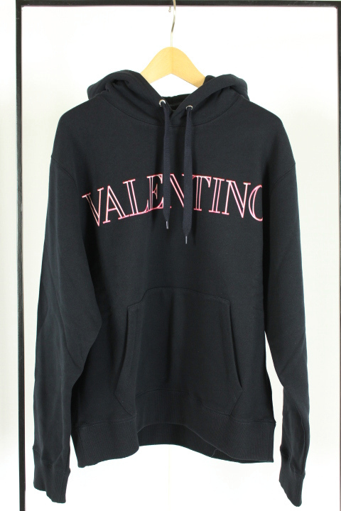 新品《 VALENTINO 》ロゴ プリント オーバーサイズ フーディー M-