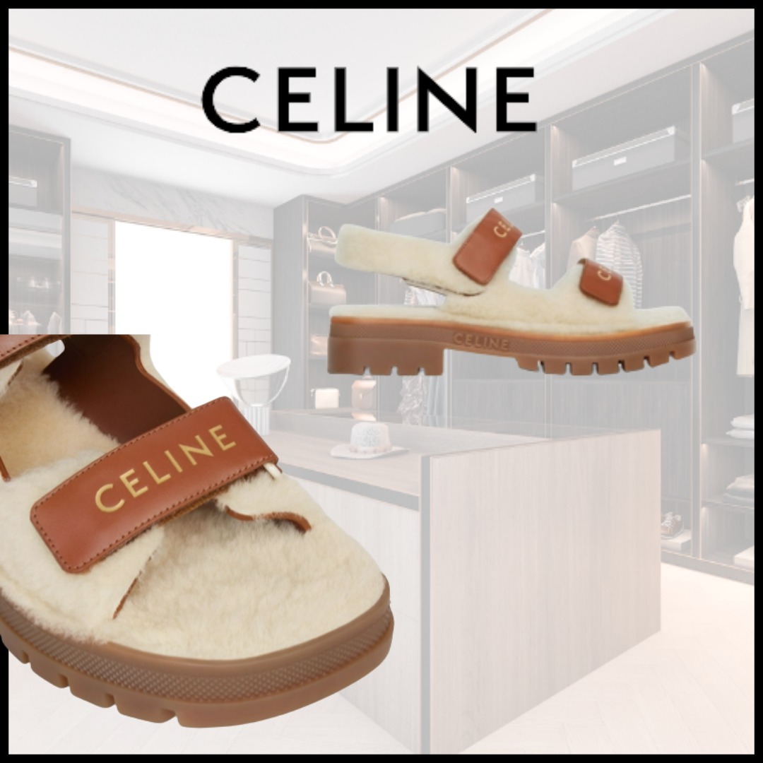 CELINE セリーヌレオベルクロストラップ サンダル - www