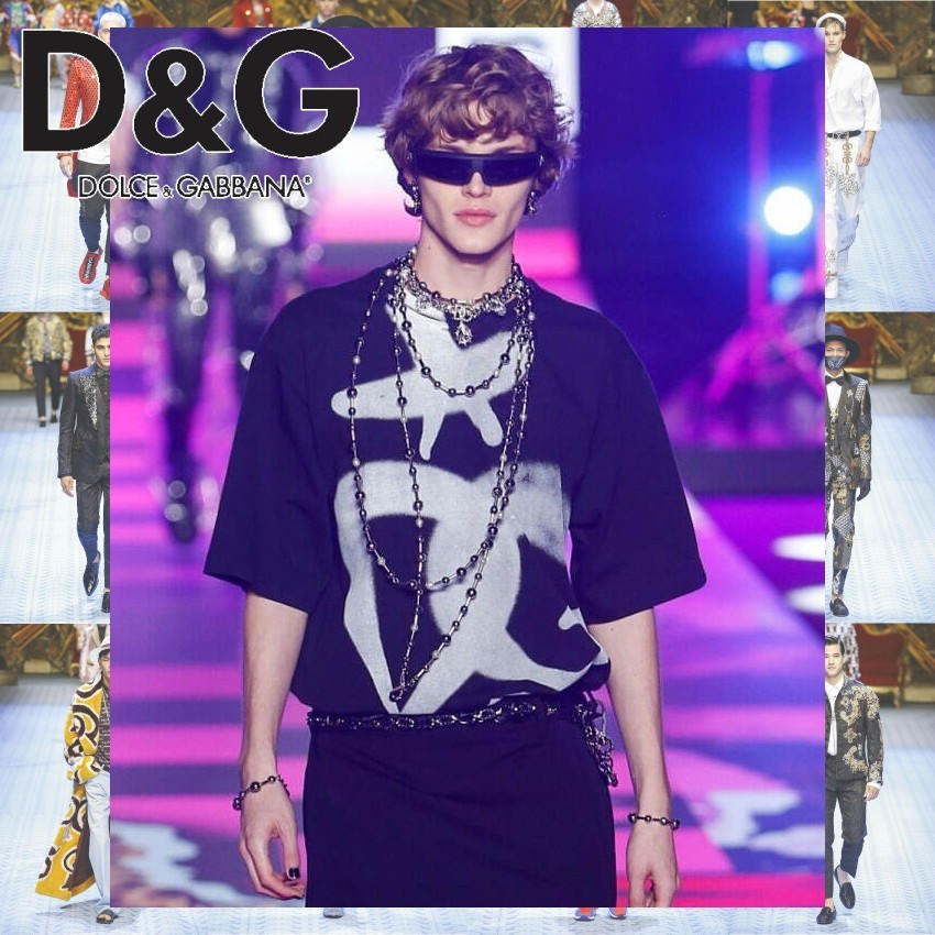 ランウェイ Dolce & Gabbana DGスプレープリント 半袖Tシャツ