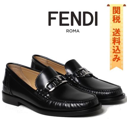 ローファー FENDI x メンズ - 海外通販のBUYMA 日本専門店 FENDI ローファー ブラックレザー 22ss FORCE ドレス/ビジネス