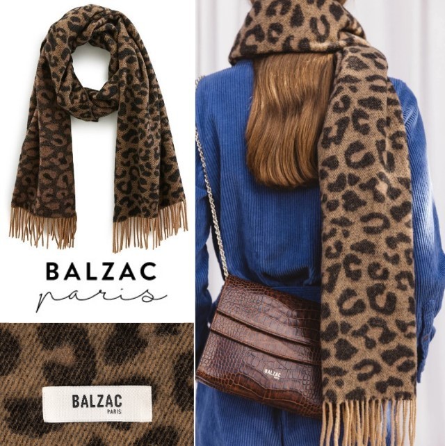 ベーシックなレオパード柄★22AW BALZAC Paris PUBLIC マフラー