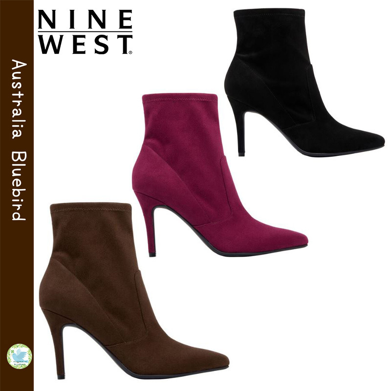 ★NINE WEST★SHELLY サイドジップ ブーツ ヒール8cm