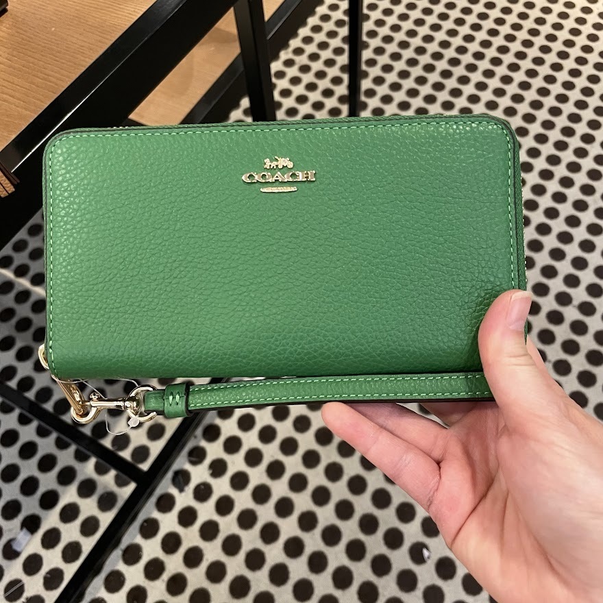 ☆ COACH 長財布 レザー ロングジップアラウンド 緑 グリーン ☆ - 長財布