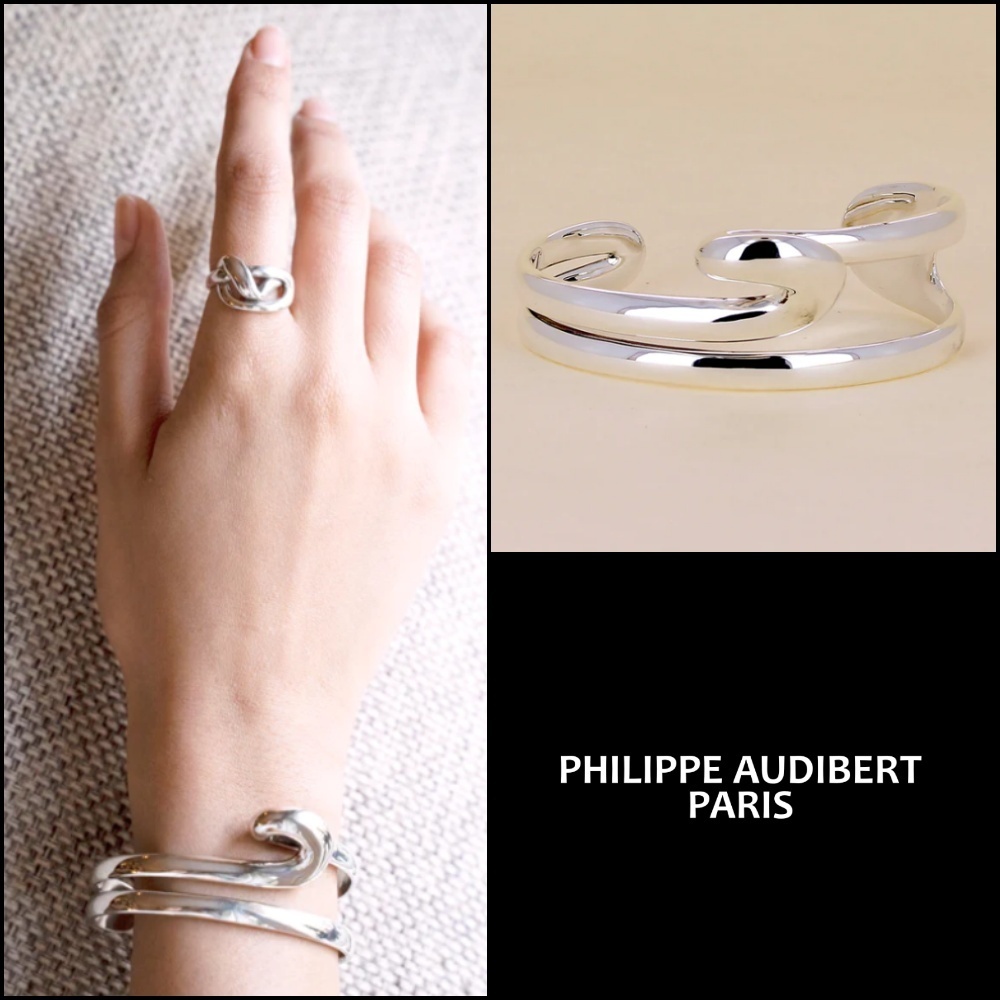 【Philippe Audibert】BROOKE WAVE シルバー バングル ♪