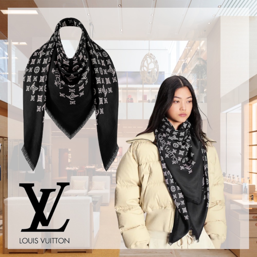 LOUIS VUITTON ルイヴィトン モノグラム アントラシット ショール