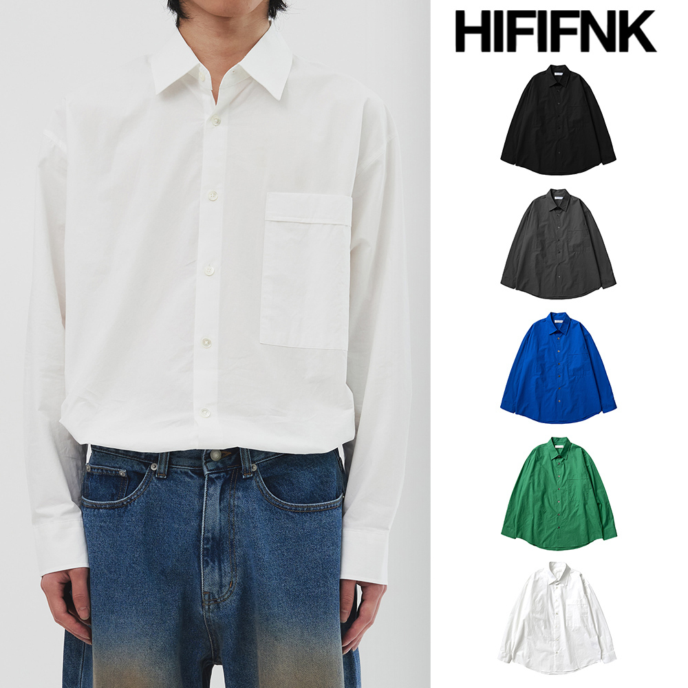 【HI FI FNK】Plain Cotton Shirt