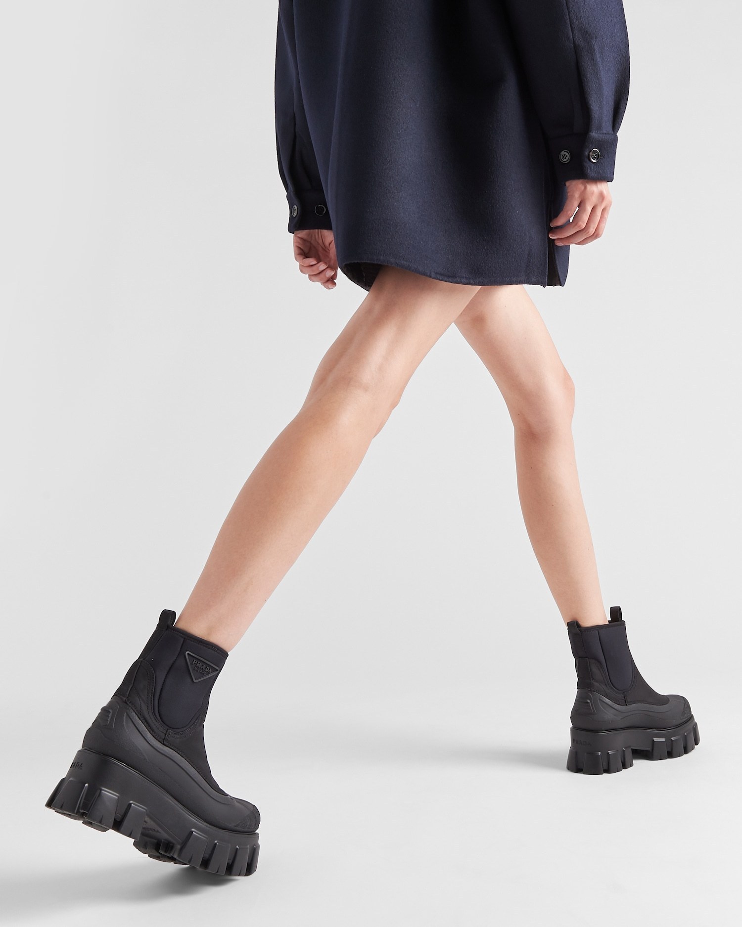 PRADA モノリス ナイロンギャバジン ブーツ - dloy.com.my