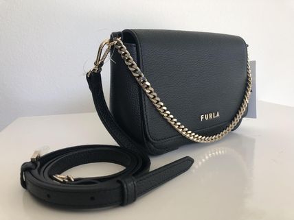 チェーン ブラック(黒)系 FURLA x ショルダーバッグ・ポシェット
