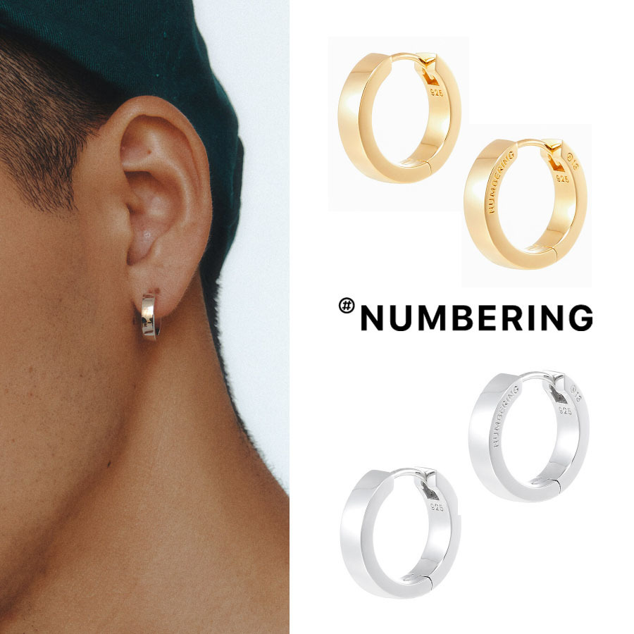 韓国発【NUMBERING】A13 Hoops #7113☆ピアス