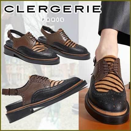 Robert Clergerie Loafer & Moccasin Casual Style Plain Other Animal Patterns Leather Logo