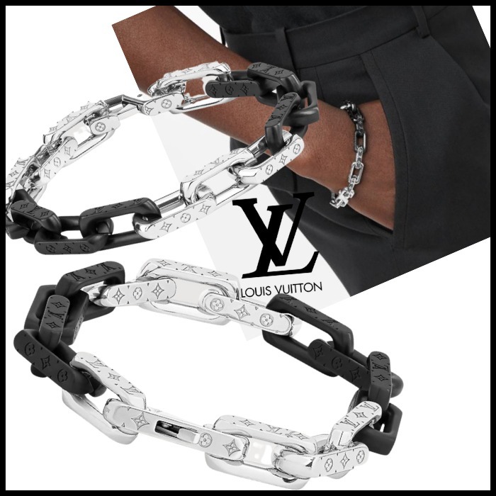 国内即発☆Louis Vuitton☆ブラスレ・モノグラム チェーン