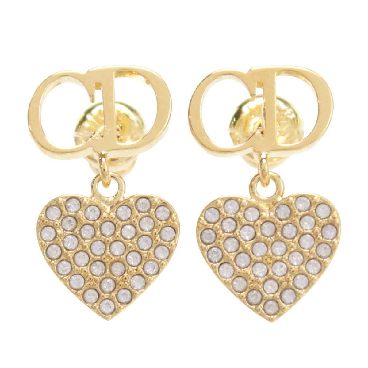 Christian Dior CLAIR D LUNE ピアス E1910 ゴールド系
