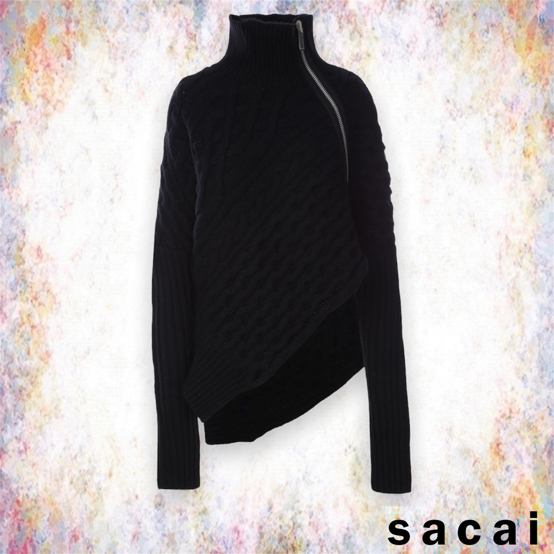 sacai 18-04026 タートルネックニットトレーナー/ トップス - iplace.co.il