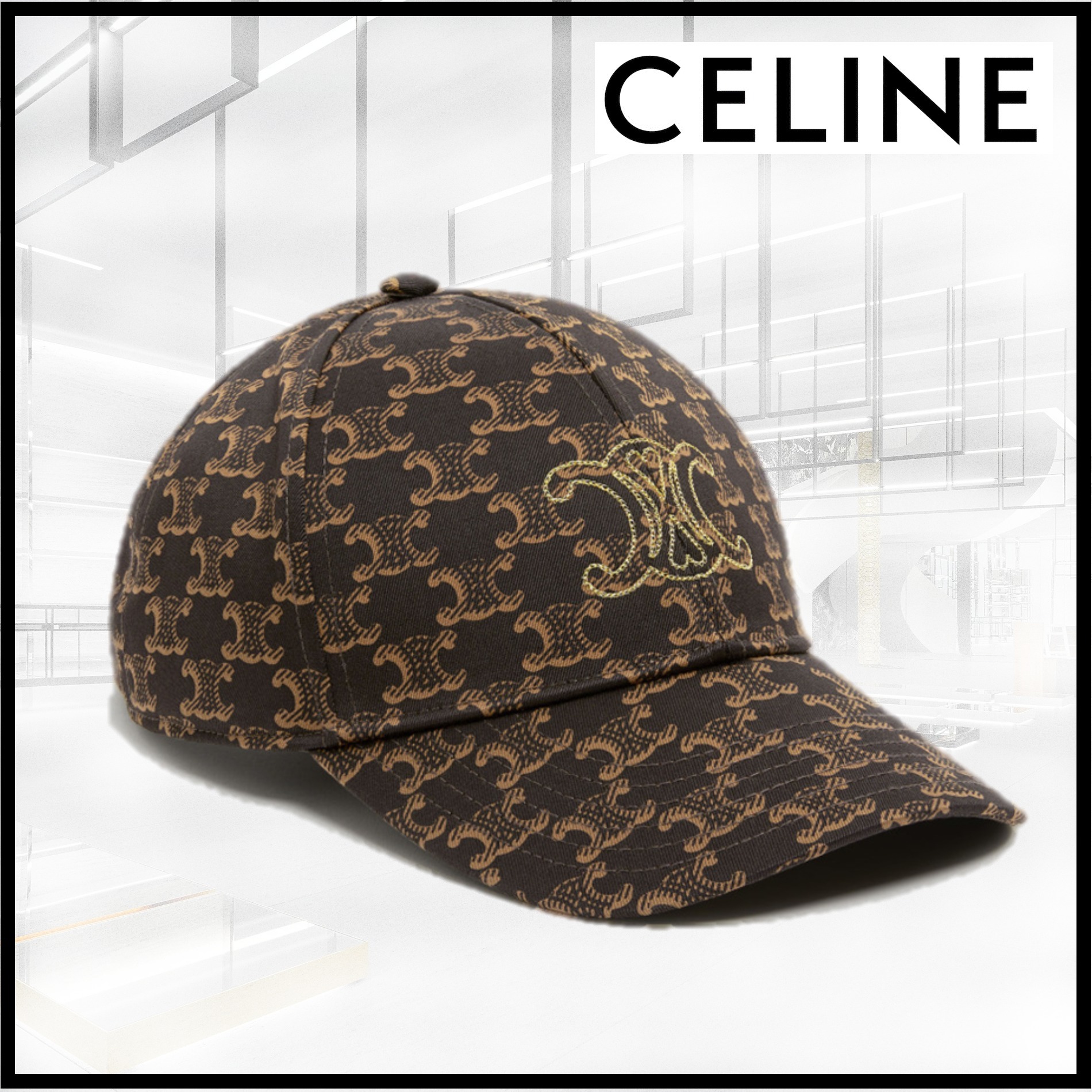希少【CELINE】トリオンフ ベースボールキャップ - simpauldesign.com