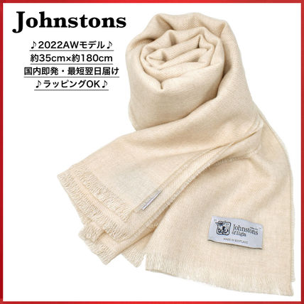 ベージュ系 Johnstons(ジョンストンズ) マフラー・ストール(レディース