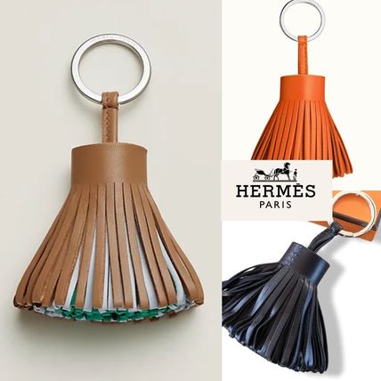 HERMES Keychains & Holders Plain Leather Keychains & Holders