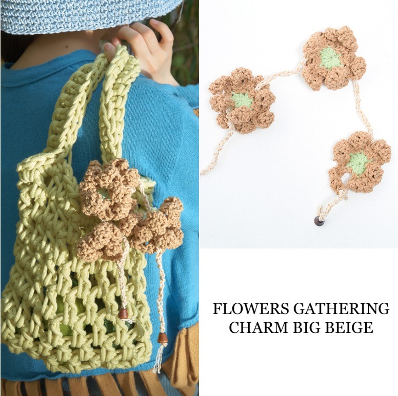 MISU A BARBE☆FLOWERS GATHERING CHARM BIG BEIGE