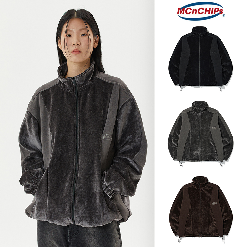 【MCNCHIPS】22FW★ Two tone velour jacket