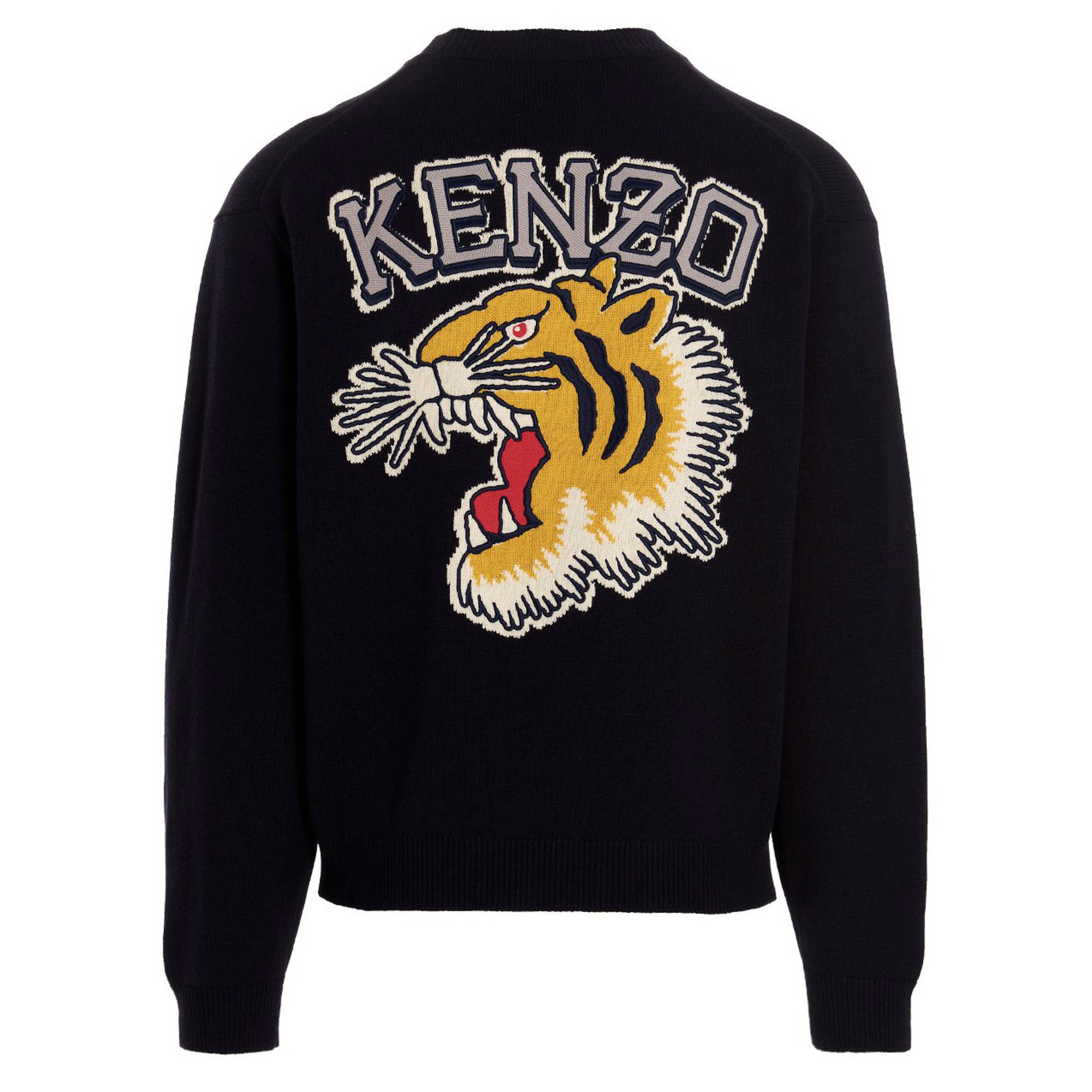 関税込KENZO TIGER VARSITY ウール&コットン セーター ロゴ 長袖