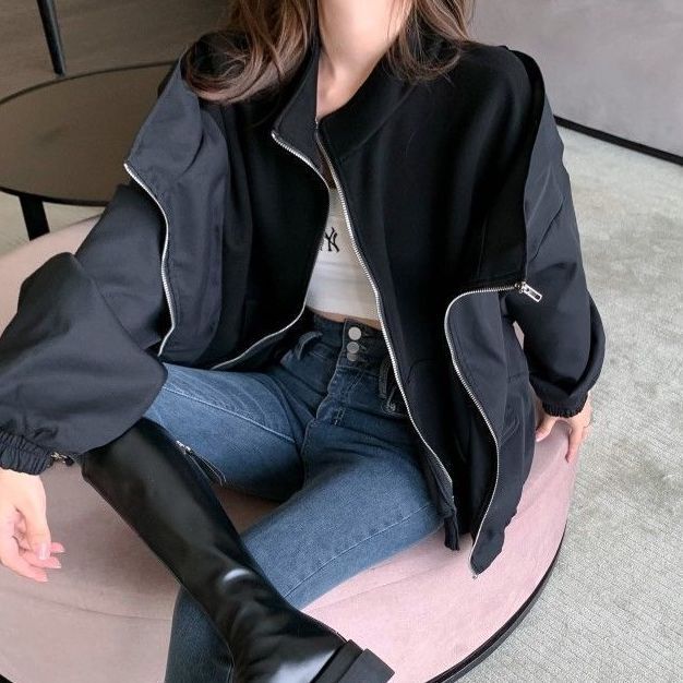 ジャケット アウター ユニセックス お揃い ルーズ 着回し 韓国 全2色 ジャケット ユニセックス お揃い 着回し トレンド 韓国