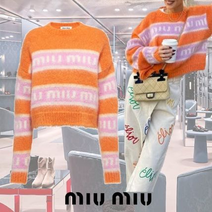 ボーダー MiuMiu x ニット・セーター(レディース) - 海外通販のBUYMA