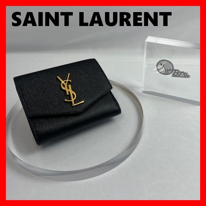 ★韓国の人気★【SAINT LAURENT】★モノグラム UPTOWN 半財.布★
