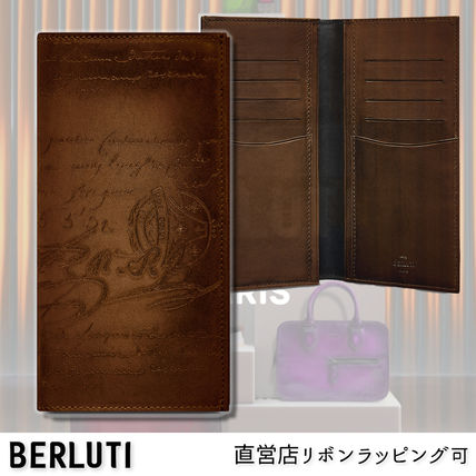 Berluti Long Wallets Espace Scritto Leather Wallet