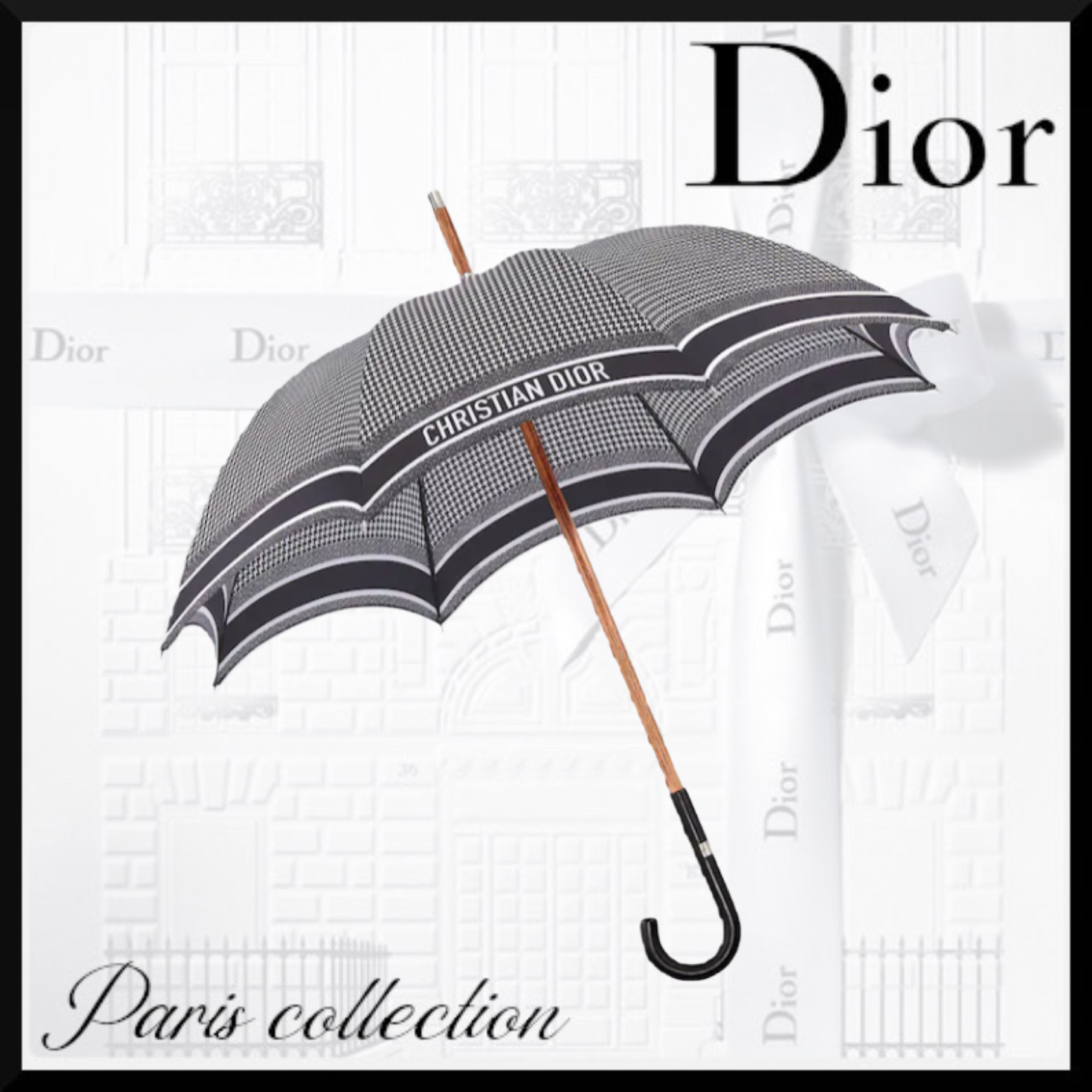 【千鳥柄プリント♡】DIOR WALK'N'DIOR アンブレラ