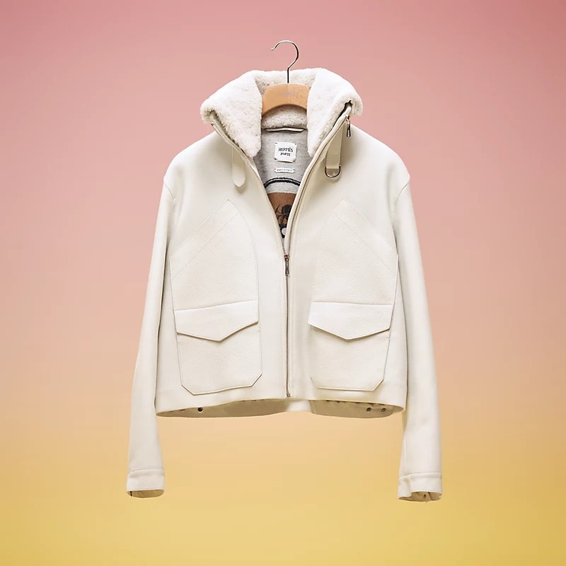 HERMES 2022-23FW Short Casual Style Wool Street Style Plain Party Style (H2H0209DP91)