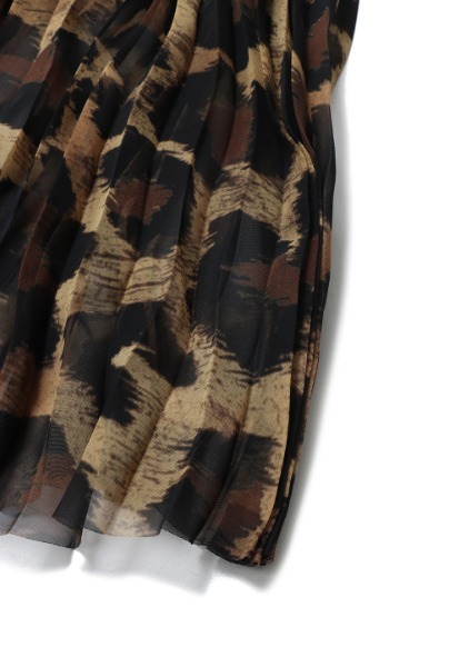 残り僅か!! sacai サカイ レオパード柄 プリーツ ミディスカート