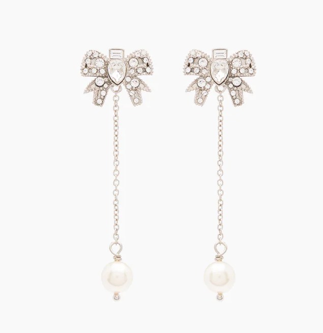miumiu ピアス リボン パール-