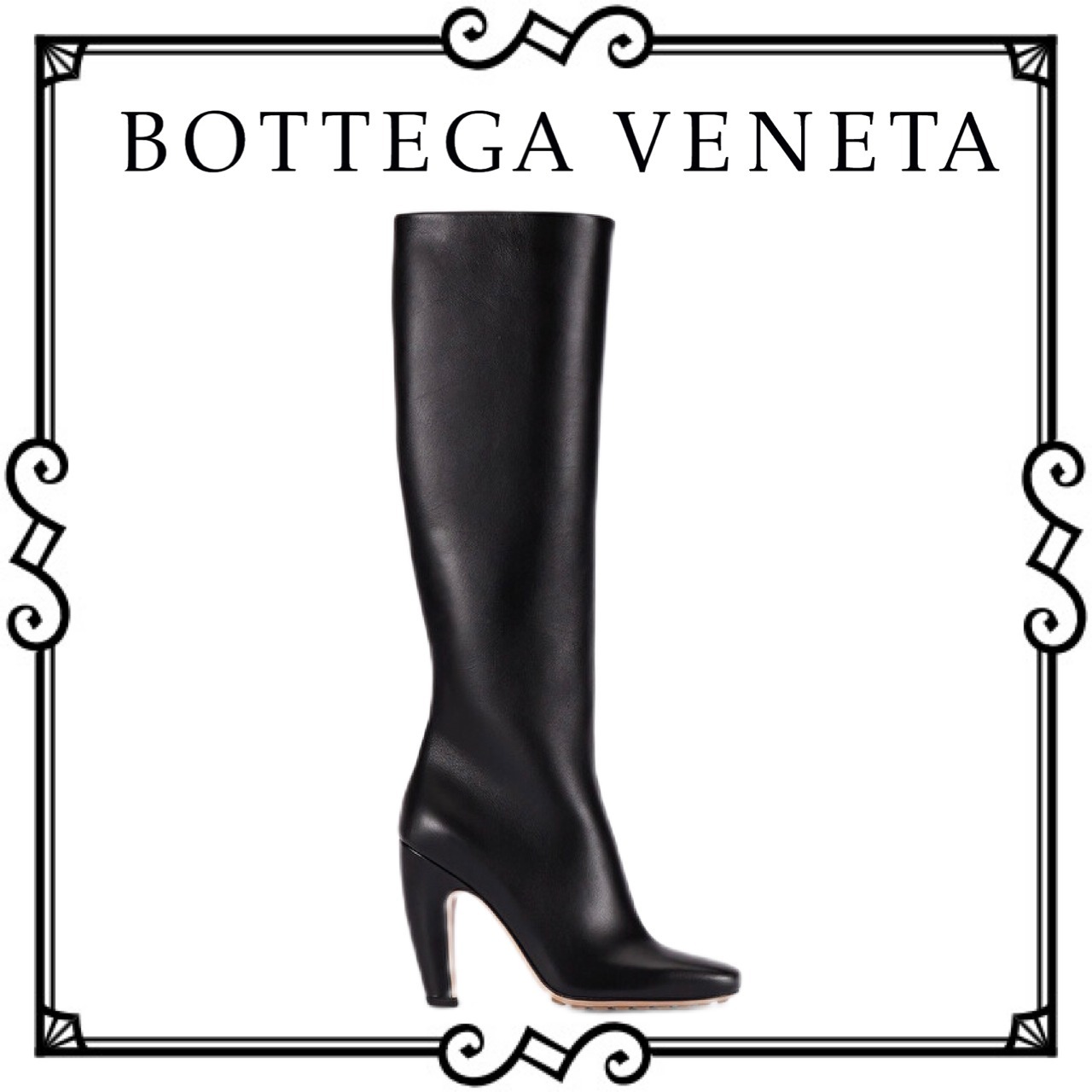 保障できる BOTTEGA VENETA ボッテガ レザーヒールブーツ レディース