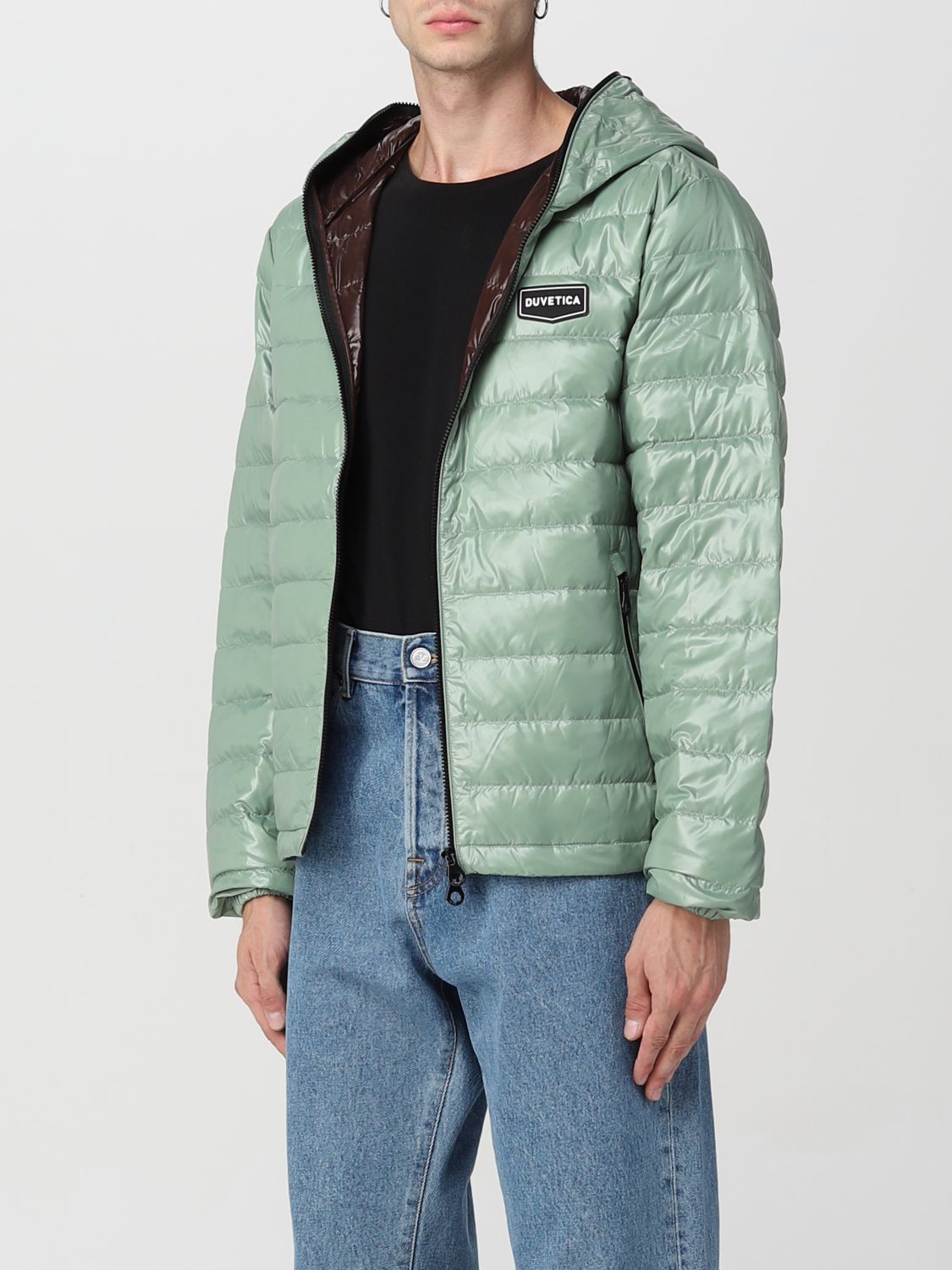 国内在庫】 新品、未使用 【DUVETICA】ロゴ入り◇ジッパー留め