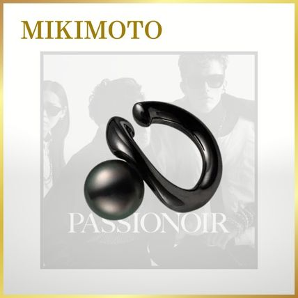 MIKIMOTO Earrings Unisex Blended Fabrics Street Style Plain Silver Bridal