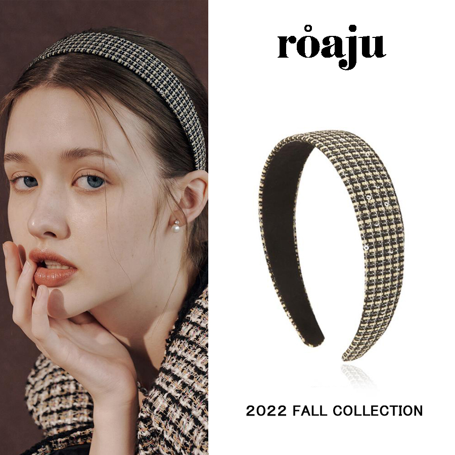 韓国発【ROAJU】layla tweed hairband★brown