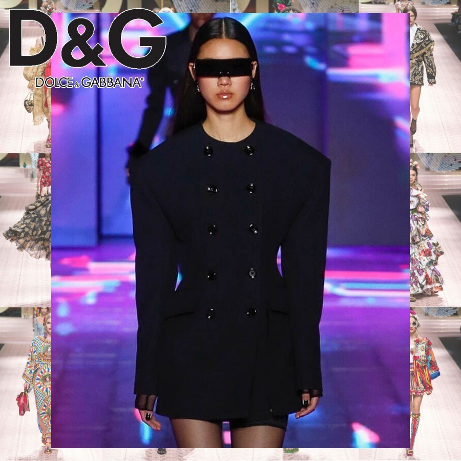 ランウェイ Dolce & Gabbana サイドスリット ダブル ジャケット