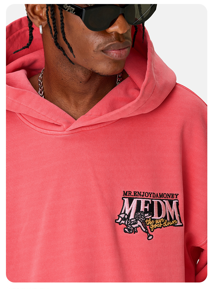 送料関税込み[M.E.D.M]パーカー・フーディ☆男女兼用☆大人気☆ MEDM ロゴ ジップパーカー ジャケット 花柄 刺繍 秋冬 男女兼用