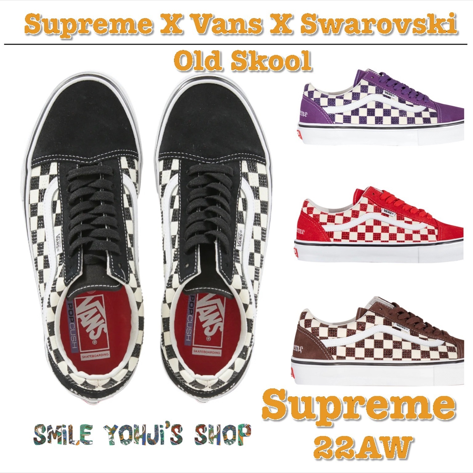 ★2022AW WEEK8★Supreme Vans Swarovski Old Skool